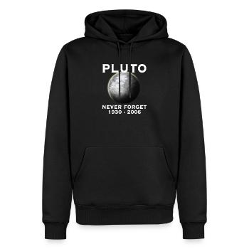 Pluto - N'oubliez jamais - 9ème planète système solaire - Sweat à capuche Premium bio Homme - noir - Devant - Nico (187cm)