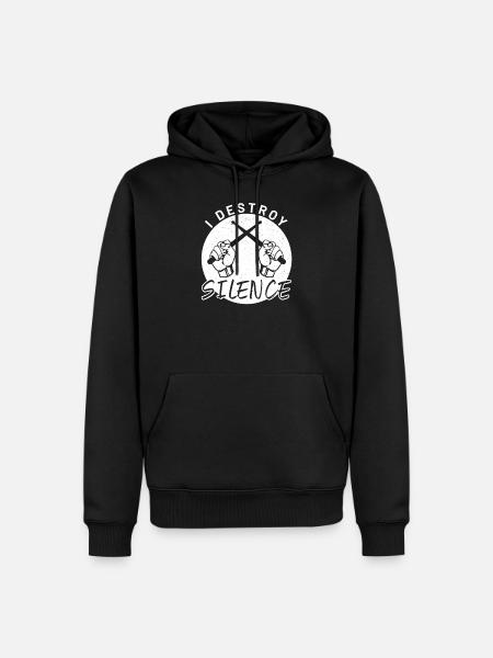 Drum Band Drum Drummer Drum - Men’s Premium Organic Hoodie - black