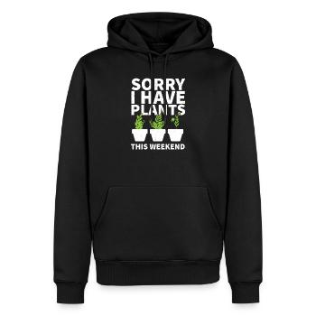 Jardin Jardinier Fleurs Jardin Des Plantes - Sweat à capuche Premium bio Homme - noir - Devant - Nico (187cm)
