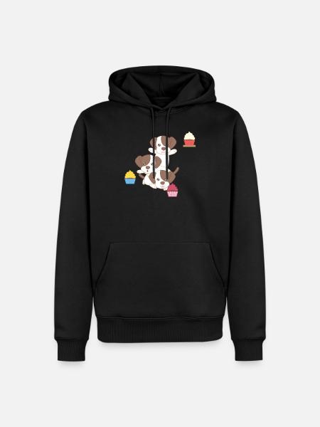 Jack Russel - Terrier - Cake - Cupcake - Premium økologisk hettegenser for menn - svart