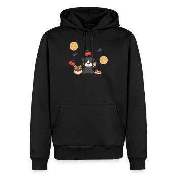Bernese Mountain Dog - Dürrbächler - Manger - grignoter - Sweat à capuche Premium bio Homme - noir - Devant - Nico (187cm)