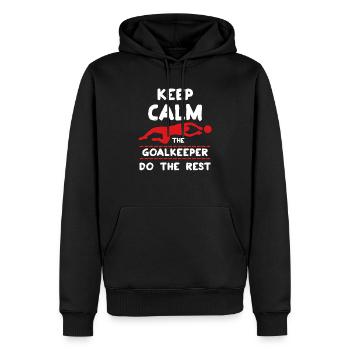Gardien de but - Sweat à capuche Premium bio Homme - noir - Devant - Nico (187cm)