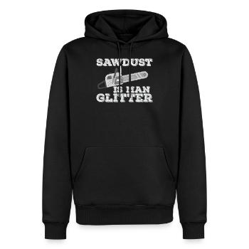 Saw Dust est mon scintillement - Sweat à capuche Premium bio Homme - noir - Devant - Nico (187cm)