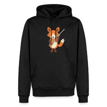 Foxes Fight Back Animal Rights Hunting - Men’s Premium Organic Hoodie - black - Front - Nico (187cm)