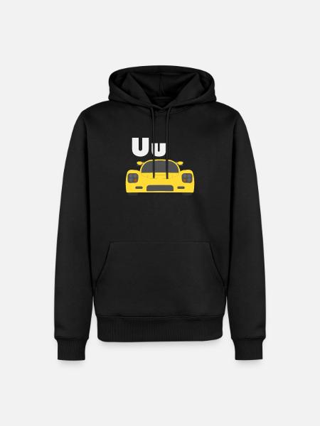 Auto-Alphabet U - Männer Premium Bio Hoodie - Schwarz