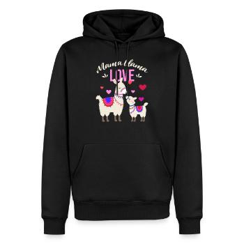 Mama Llama - Mother's Day & Pregnancy Gift - Men’s Premium Organic Hoodie - black - Front - Nico (187cm)