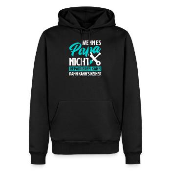 If not dad, then no I gift to the father - Men’s Premium Organic Hoodie - black - Front - Nico (187cm)