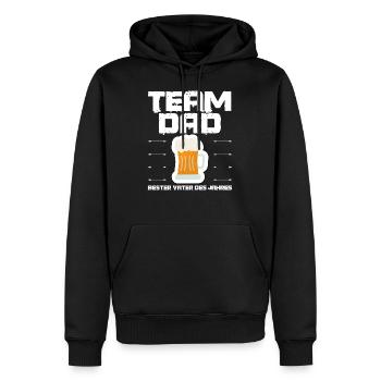 Team Dad Vatertag Papa Vater Geburtstag - Männer Premium Bio Hoodie - Schwarz - Vorne - Nico (187cm)