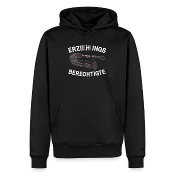 Tuteurs légaux BDSM Bondage érotisme drôle - Sweat à capuche Premium bio Homme - noir - Devant - Nico (187cm)
