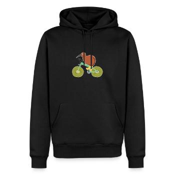 Kiwi Auf Kiwi Fahrrad Lustige Neuseeland Geschenk - Männer Premium Bio Hoodie - Schwarz - Vorne - Nico (187cm)