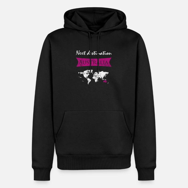 Australien - Männer Premium Bio Hoodie - Schwarz