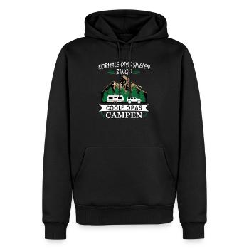 Coole Opas Campen Camping Opa Campingplatz Urlaub - Männer Premium Bio Hoodie - Schwarz - Vorne - Nico (187cm)