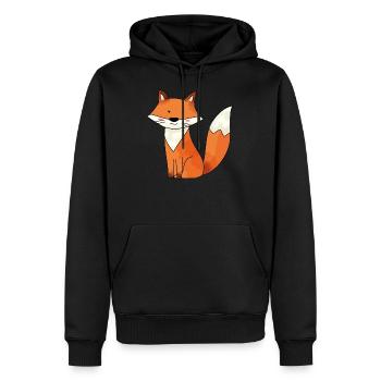 Süßer Fuchs - Männer Premium Bio Hoodie - Schwarz - Vorne - Nico (187cm)