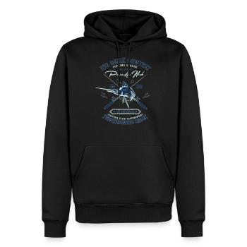 Big Game Contest Paradise Hook Mojo Design Tee - Männer Premium Bio Hoodie - Schwarz - Vorne - Nico (187cm)