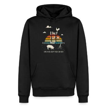 Chef auf Bauernhof Landwirtschaft Bauern Geschenk - Männer Premium Bio Hoodie - Schwarz - Vorne - Nico (187cm)