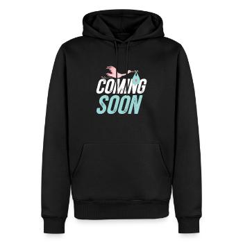Grossesse bébé cigogne - Sweat à capuche Premium bio Homme - noir - Devant - Nico (187cm)