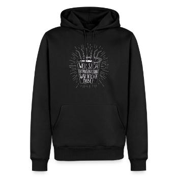 Vintage Sangria Eimer Mallorca Spruch Fun Geschenk - Männer Premium Bio Hoodie - Schwarz - Vorne - Nico (187cm)