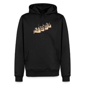 Tiananmen Tank Man - Männer Premium Bio Hoodie - Schwarz - Vorne - Nico (187cm)