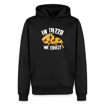 pizza - Sweat à capuche Premium bio Homme - noir - Devant - Nico (187cm)