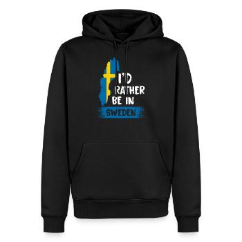 Schweden - Männer Premium Bio Hoodie - Schwarz - Vorne - Nico (187cm)