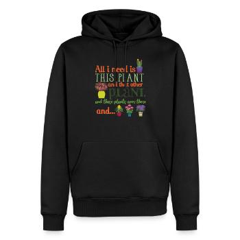 Humour Jardinier Fleur Plante Amoureux Des Cactus - Sweat à capuche Premium bio Homme - noir - Devant - Nico (187cm)