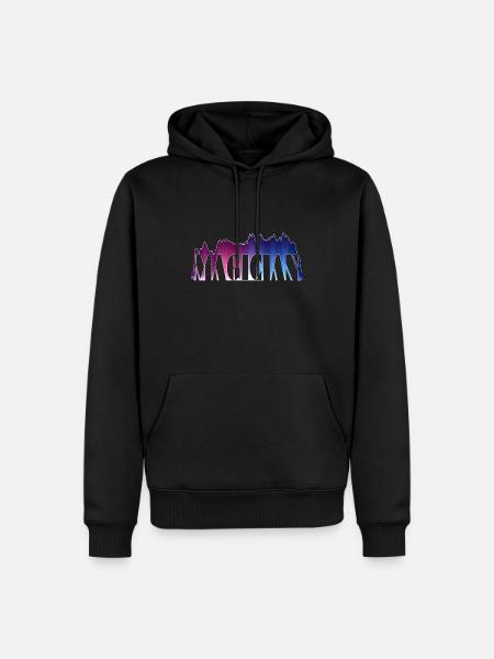 Magician Zauberer - Männer Premium Bio Hoodie - Schwarz