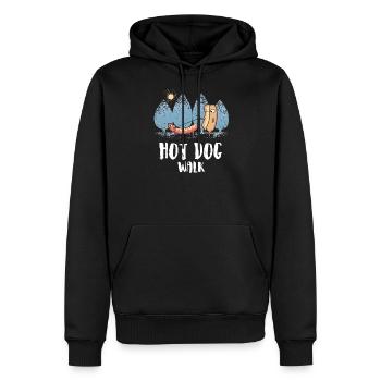 Lustige Hot Dog Grafik - perfektes Geschenk - Männer Premium Bio Hoodie - Schwarz - Vorne - Nico (187cm)