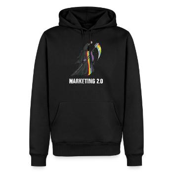 Drôle Licorne Halloween graphique - la mort de la Licorne - Sweat à capuche Premium bio Homme - noir - Devant - Nico (187cm)