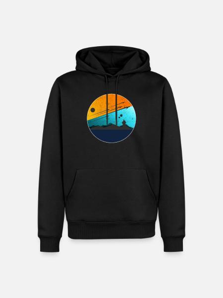 Space View Shuttle Pilot Science Fiction - Männer Premium Bio Hoodie - Schwarz