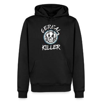 Cereal Killer Skull - Männer Premium Bio Hoodie - Schwarz - Vorne - Nico (187cm)