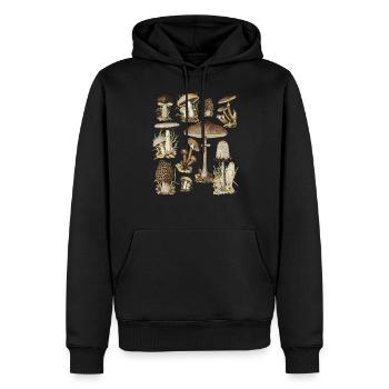 Pilzsuche Botanisch - Männer Premium Bio Hoodie - Schwarz - Vorne - Nico (187cm)