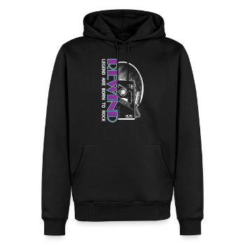Retro Cassette - Männer Premium Bio Hoodie - Schwarz - Vorne - Nico (187cm)