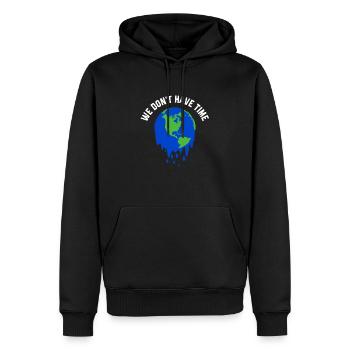 Nous n’avons pas time environnement changement climatique cadeau - Sweat à capuche Premium bio Homme - noir - Devant - Nico (187cm)