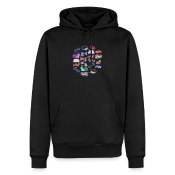 Conception de la plongée sous-marine en nudibranche - Sweat à capuche Premium bio Homme - noir - Devant - Nico (187cm)