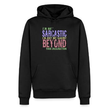 iltelligent beyond your imagination - Männer Premium Bio Hoodie - Schwarz - Vorne - Nico (187cm)