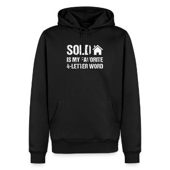 Lustige Grundstücksmaklerentwürfe - Immobilien-Geschenke - Männer Premium Bio Hoodie - Schwarz - Vorne - Nico (187cm)