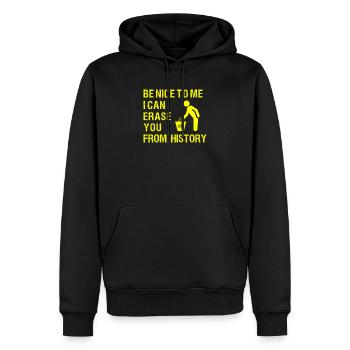 ARCHIVIST I CAN ERASE YOU FROM HISTO - Men’s Premium Organic Hoodie - black - Front - Nico (187cm)