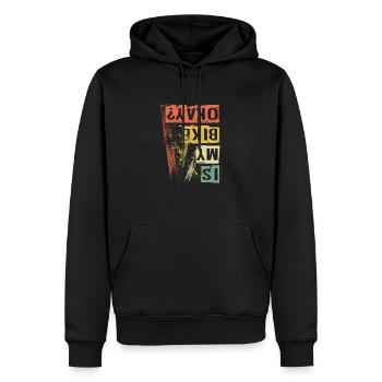 C’est mon vélo d’accord ? VTT VTT cadeau - Sweat à capuche Premium bio Homme - noir - Devant - Nico (187cm)