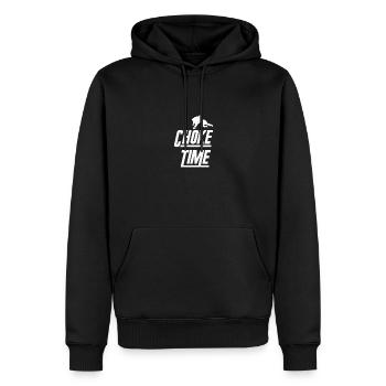 Choke Time - BJJ Liebhaber T-Shirt - Männer Premium Bio Hoodie - Schwarz - Vorne - Nico (187cm)