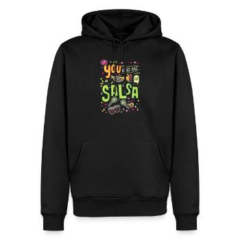 Shirt de danse salsa cool et coloré design pour - Sweat à capuche Premium bio Homme - noir - Devant - Nico (187cm)