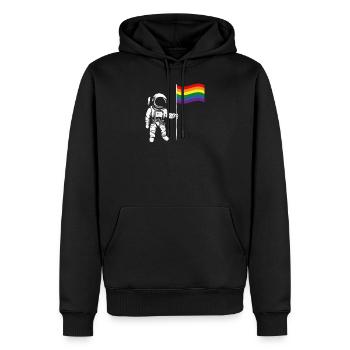 Cadeau LGBTQ de l'astronaute gay gay - Sweat à capuche Premium bio Homme - noir - Devant - Nico (187cm)