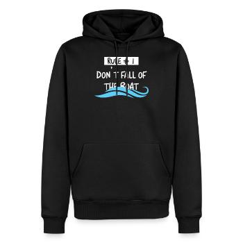 Kreuzfahrt - Seereise - Schiffsreise - Regel - Männer Premium Bio Hoodie - Schwarz - Vorne - Nico (187cm)