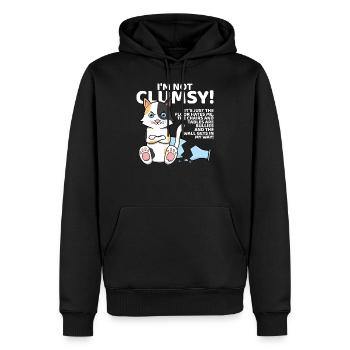 Clumsy Cat Kitty Kitten For Gawky Cat Lovers - Männer Premium Bio Hoodie - Schwarz - Vorne - Nico (187cm)