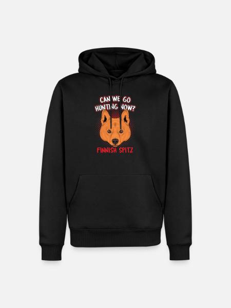 Finnischer Spitz - Männer Premium Bio Hoodie - Schwarz