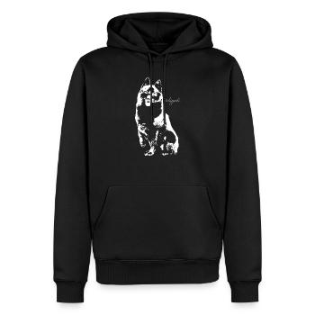 Schipperke - Männer Premium Bio Hoodie - Schwarz - Vorne - Nico (187cm)
