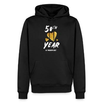 Goldene Hochzeit - Männer Premium Bio Hoodie - Schwarz - Vorne - Nico (187cm)