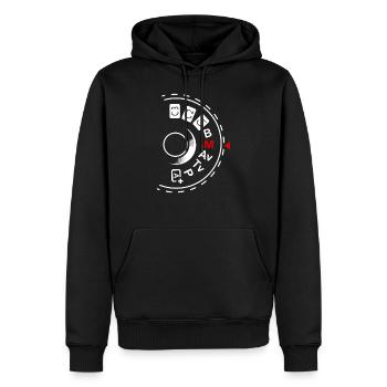 Schießen Sie manuelle Fotografie Lovers Grafik - Männer Premium Bio Hoodie - Schwarz - Vorne - Nico (187cm)