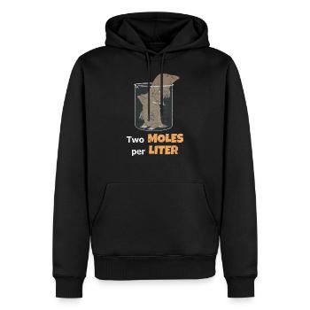 Two Moles Per Liter - Men’s Premium Organic Hoodie - black - Front - Nico (187cm)