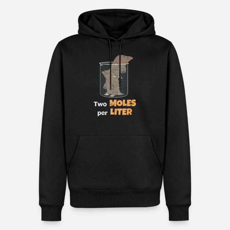 Two Moles Per Liter - Männer Premium Bio Hoodie - Schwarz
