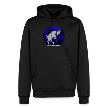 Goats funny T Shirt Goat Whisperer cool goat - Sweat à capuche Premium bio Homme - noir - Devant - Nico (187cm)